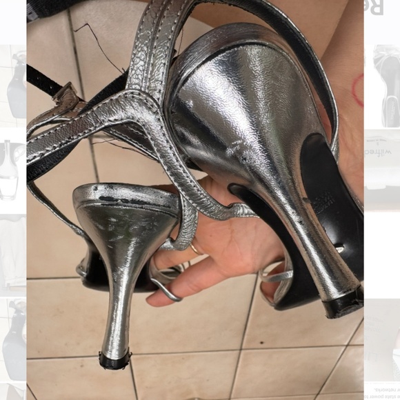 Tony Bianco Charm Heels in Silver Foil in Size 8.5 - Picture 6 of 9